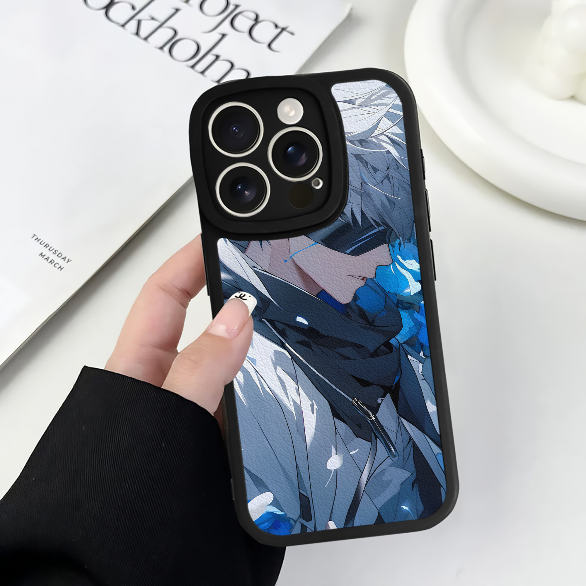 （画像用） 呪術廻戦 Jujutsu Kaisen 【iPhone 16シリーズ対応】シリコンスマホケース（レザー調） 材質：シリコン